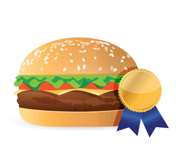 Best burger award ribbon illustration — Stock Photo, Image