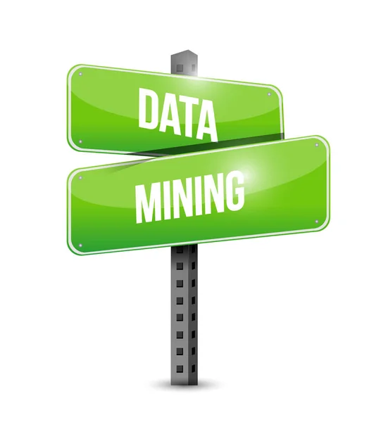 Data Mining Verkehrszeichen Konzept Illustration Design — Stockfoto