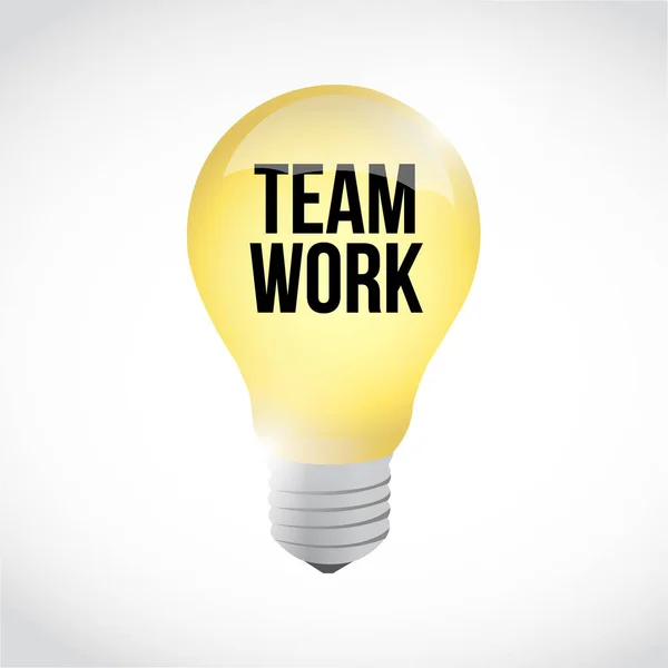 Teamwork idea light bulb illustration design — Stock Photo, Image