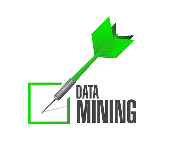 Minería de datos comprobar el concepto de dardos ilustración — Foto de Stock