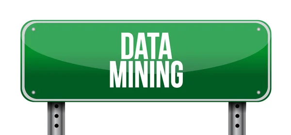 Data Mining Straßenschild Konzept Illustration — Stockfoto