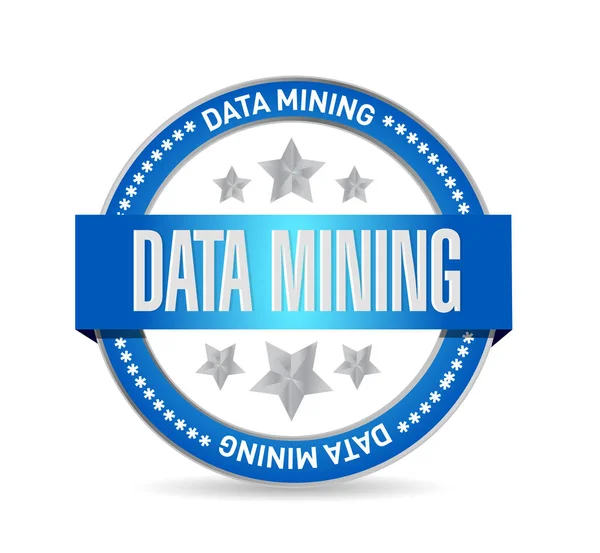 Data Mining Siegel Konzept Illustration Design — Stockfoto
