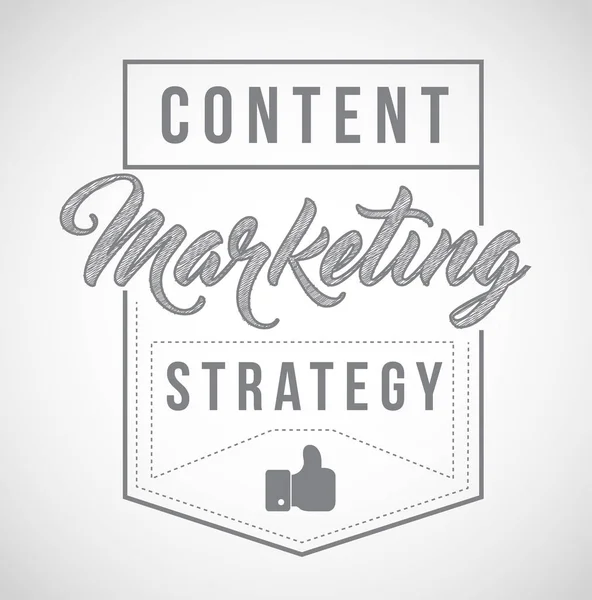 Stratégie de marketing de contenu sceau sceau illustration conception — Photo