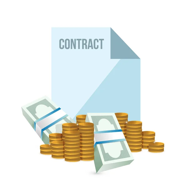 Pengar kontrakt koncept. — Stockfoto