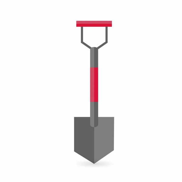 Червона і сіра лопата. Дизайн ілюстрації графічний — стокове фото