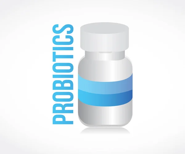 Frasco de píldora probióticos . —  Fotos de Stock