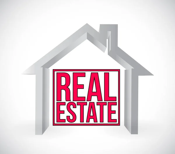 Real estate domů a znamení. — Stock fotografie