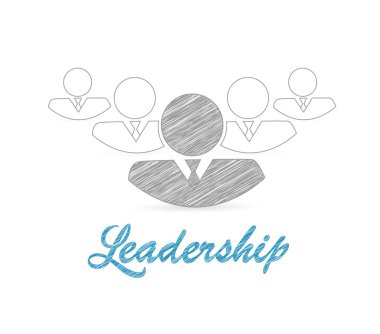 liderlik ekibi. Avatar grup resimler. çizgi grafik üzerinde beyaz bir arka plan