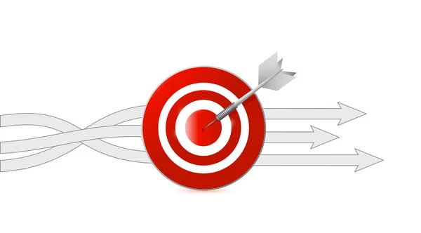 Target Darts Different Destinations Arrows White Background — Stock Photo, Image