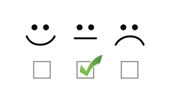 いい顔チェック マーク選択図オプション グラフィック 白で分離 — ストック写真