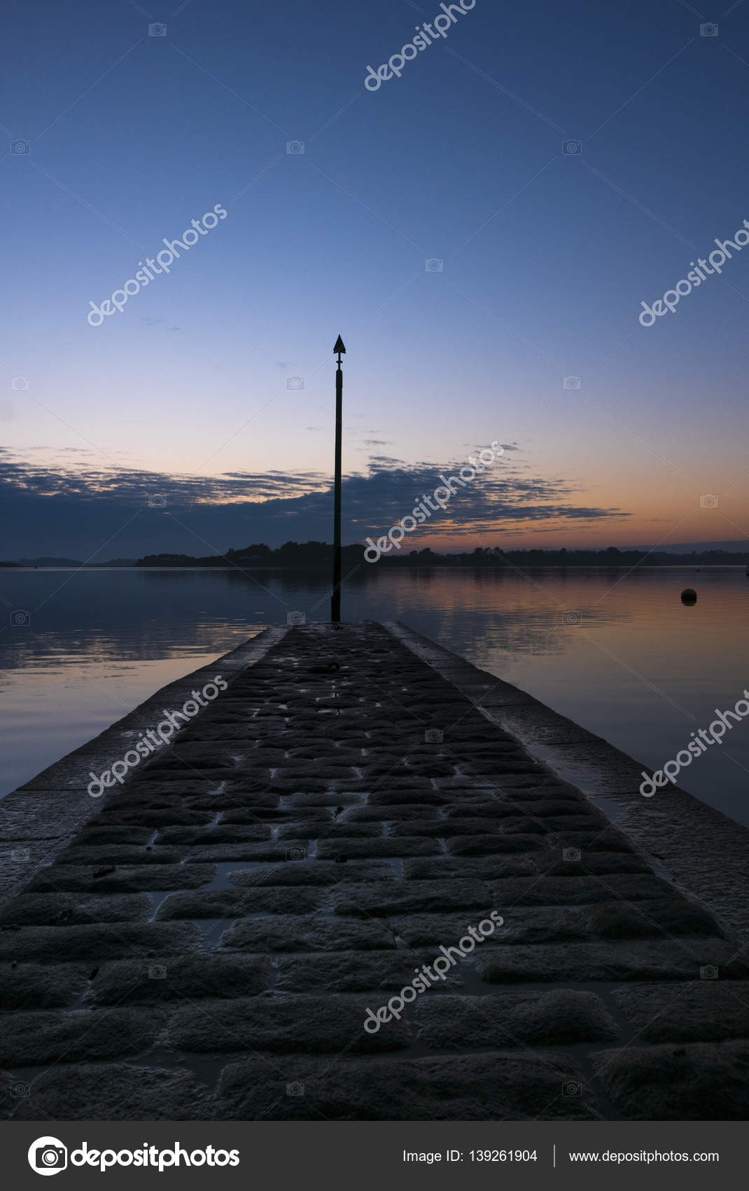 Coucher De Soleil En Bretagne Morbihan France