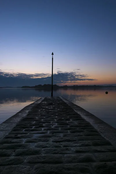 Günbatımı Brittany (Morbihan), Fransa. — Stok fotoğraf