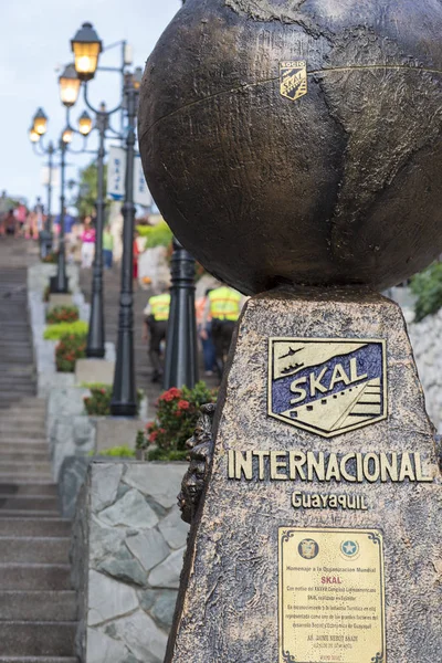 Sign at the numbered stairs of Las Penas, Guayaquil — Stock Photo, Image