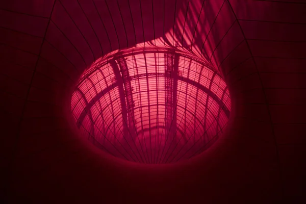 Paris Frankreich Juni Inneren Der Roten Kunstinstallation Von Anish Kapoor — Stockfoto