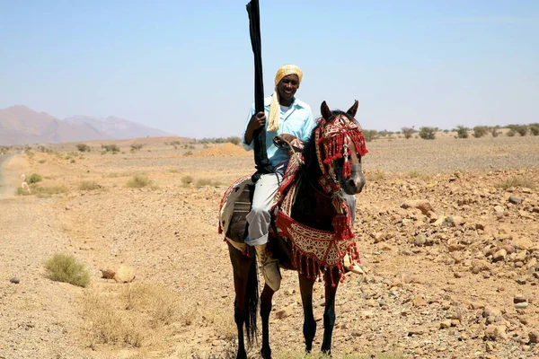 Tata Morocco September Marokkanische Reiter Posieren Auf Ihren Pferden Auf — Stockfoto