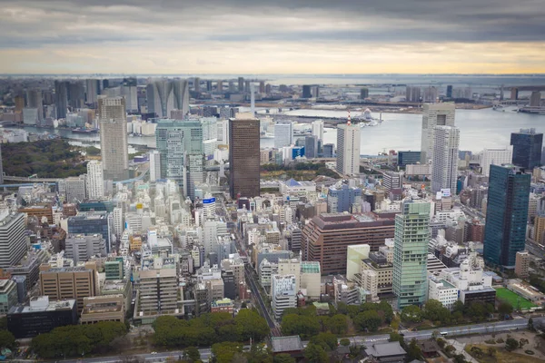 Dec 日落时分的东京市鸟瞰 日本2012 — 图库照片