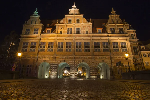 Staré Město Gdaňsk Noci Gdaňsk Město Polsku Baltském Moři Hlavní — Stock fotografie