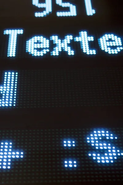 Word Text Visas Led Display Med Svart Bakgrund — Stockfoto