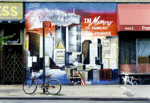 Památník Ulici New Yorku Památku Obětí Teroristických Událostí Které Staly — Stock fotografie