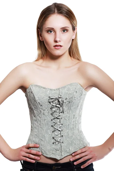 Woman wearing corset — Stock Photo, Image