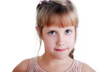 Şirin küçük kız. 