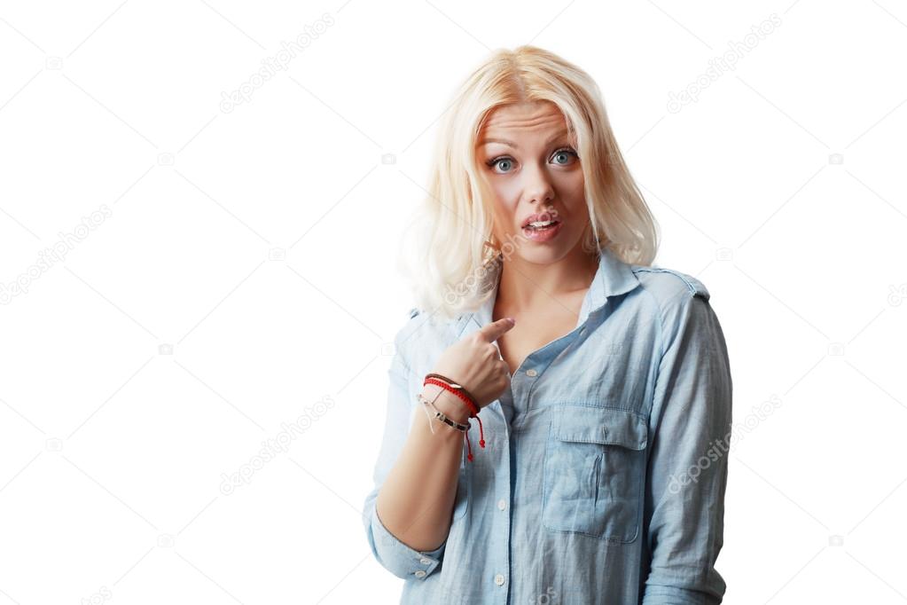 young surprised woman