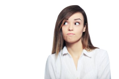 Düşünme ve bir kenara arıyorum iş kadını