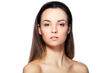 güzel bir genç kadın portresi Studio