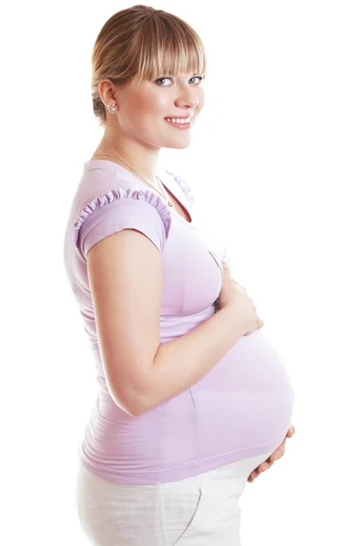 Heureuse femme enceinte — Photo