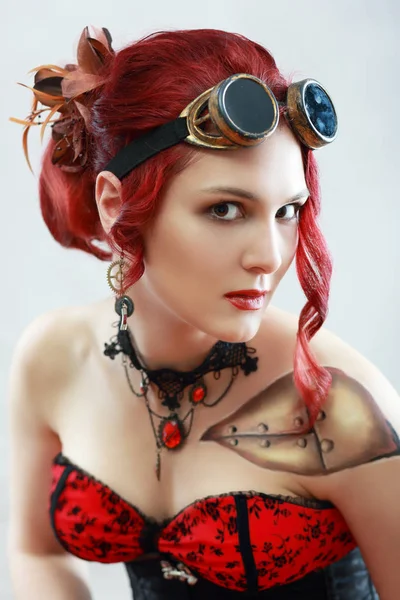 Menina estilo steampunk — Fotografia de Stock