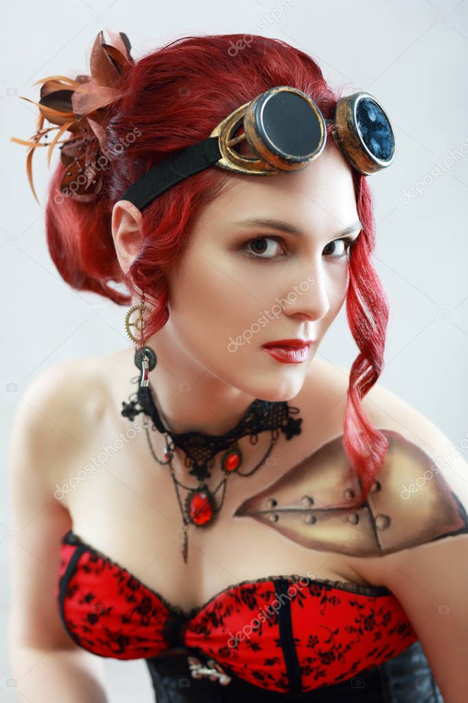 steampunk style girl