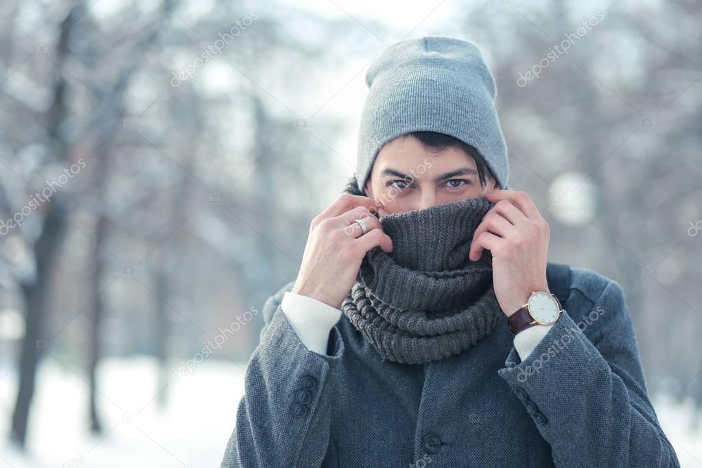 young man in winter park