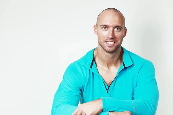 Portrait of man in blue jacket — Stock Photo, Image