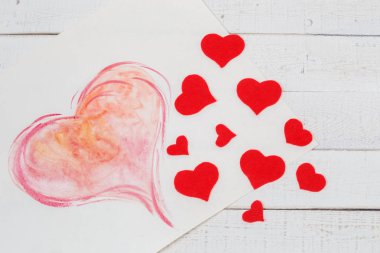tatil, kırmızı, beyaz, kalp, arka plan, aşk, sembol, pembe, el yapımı, Dekorasyon