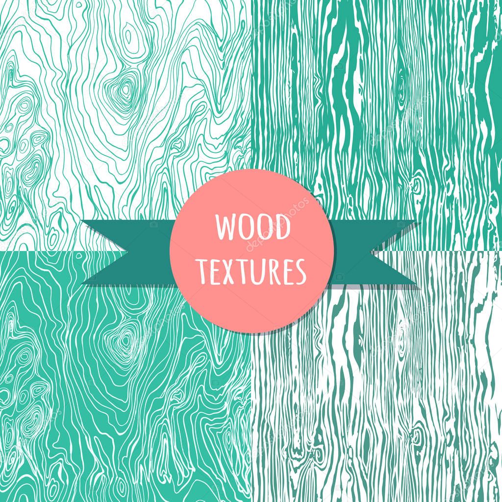 wood texture set. Seampless pattern