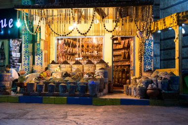 Mısır'daki semt pazarı. eski çarşı. Bir Sharm el-sheikh