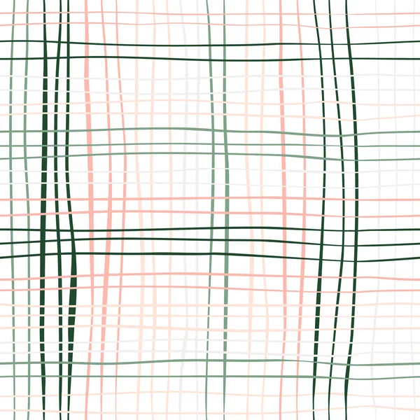 Zökkenőmentes minta háttér skandináv sejt textúra háttér szín. Vektor elvont művészet kézzel rajzolt illusztráció. Színes kockás szövet dísz absztrakció, trendi vektor lapos — Stock Vector