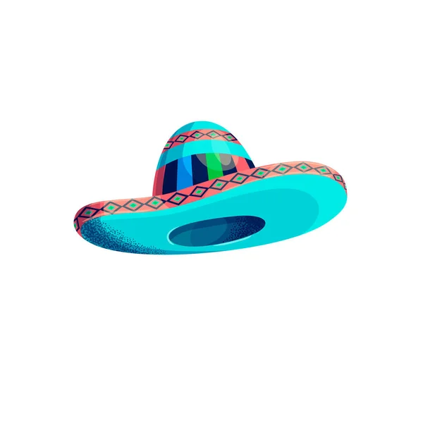 Mexikói kalap vektor előfizetői illusztráció. Cinco de Mayo vicces ünnepi kiegészítő és sombrero. Elszigetelt tárgyak fehér alapon — Stock Vector