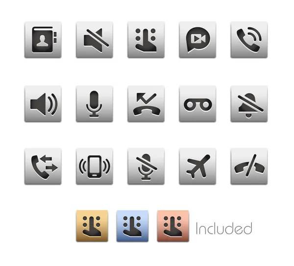 Iconos de interfaz 1 - Serie Metalbox — Vector de stock