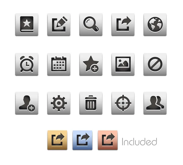 Interface Icons 2 - Metalbox Series — Stock Vector