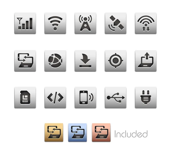 Interface Icons // Metalbox Series — Stock Vector