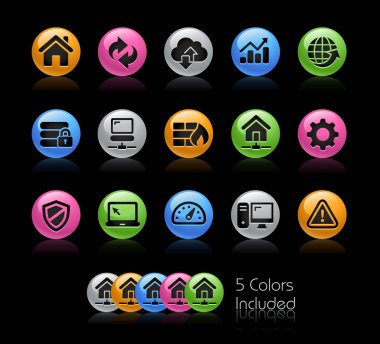 Web geliştirici simgeler - Gelcolor serisi