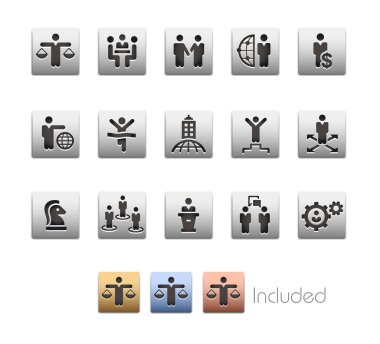 Business Planning and Success Icon set - Metalbox Series clipart