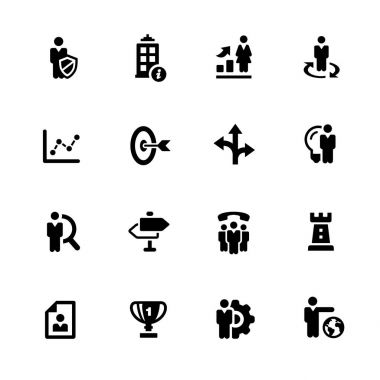 Company Strategy Icons -- Black Series clipart