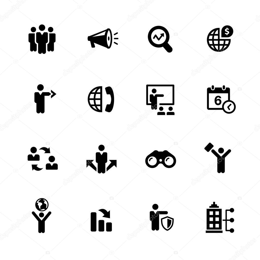 Business Opportunities Icons -- Black Series