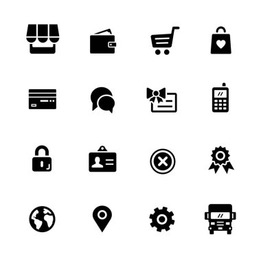 Online mağaza simgeler--Siyah serisi