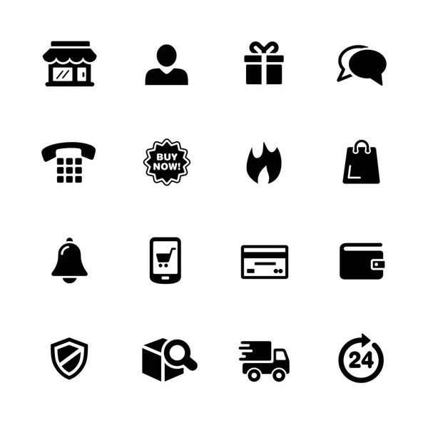 E-Shop Icons - Черная серия — стоковый вектор