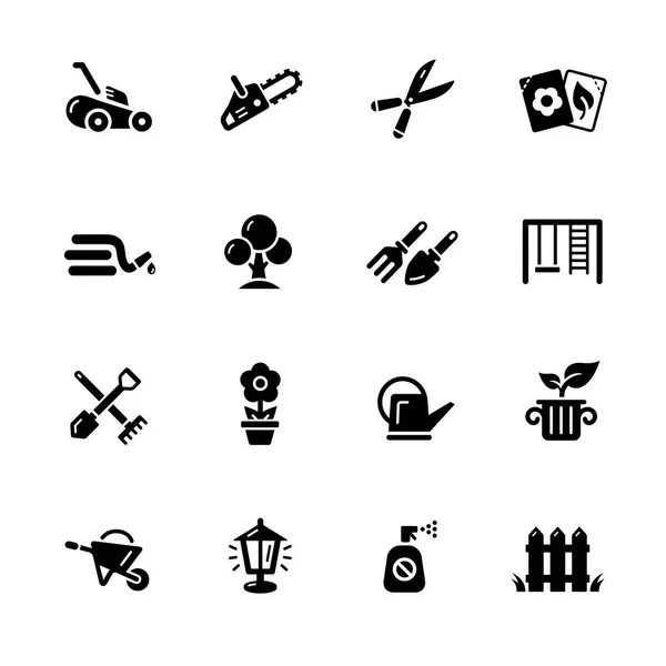 Gardening Icons - Black Series — стоковый вектор