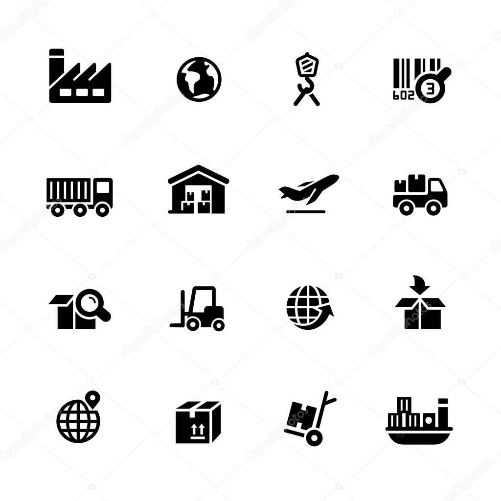 Industry & Logistics icons -- Black Series
