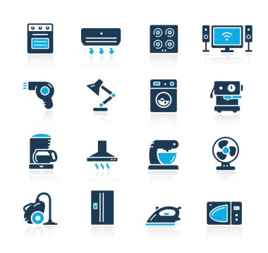 Ev aletleri Icon Set / / Azure serisi